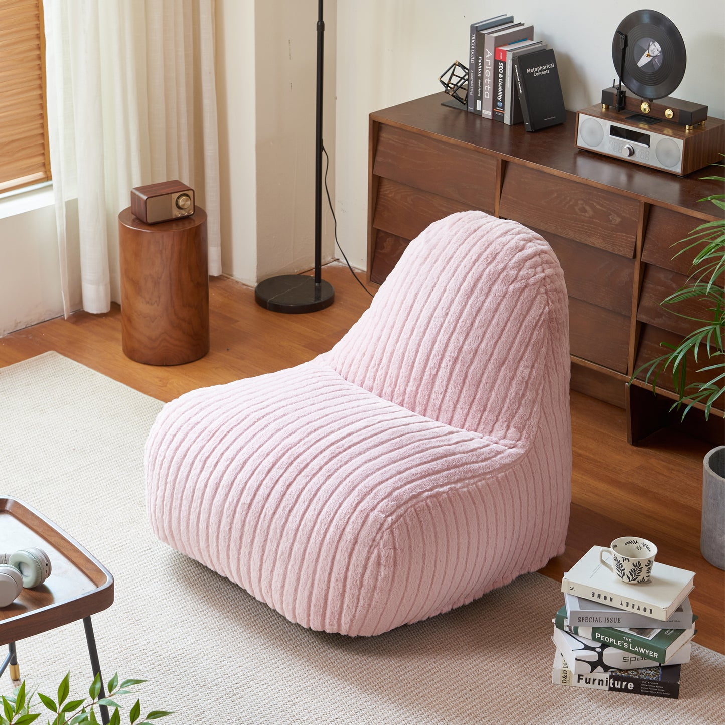 Shell-Shaped Bean Bag Chair – For Adults and Kids, Available in 4 Colors