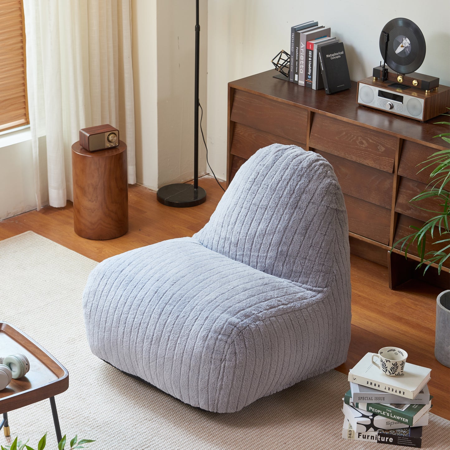 Shell-Shaped Bean Bag Chair – For Adults and Kids, Available in 4 Colors