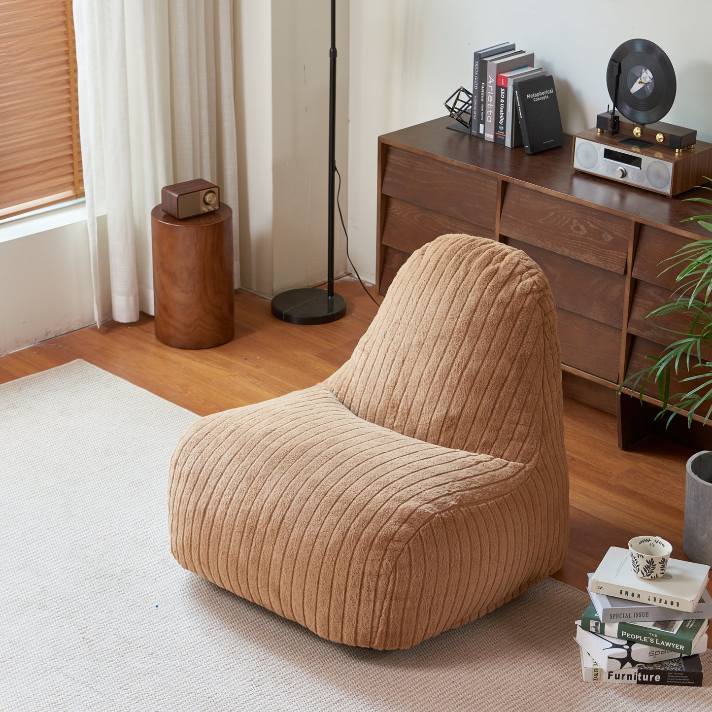 Shell-Shaped Bean Bag Chair – For Adults and Kids, Available in 4 Colors