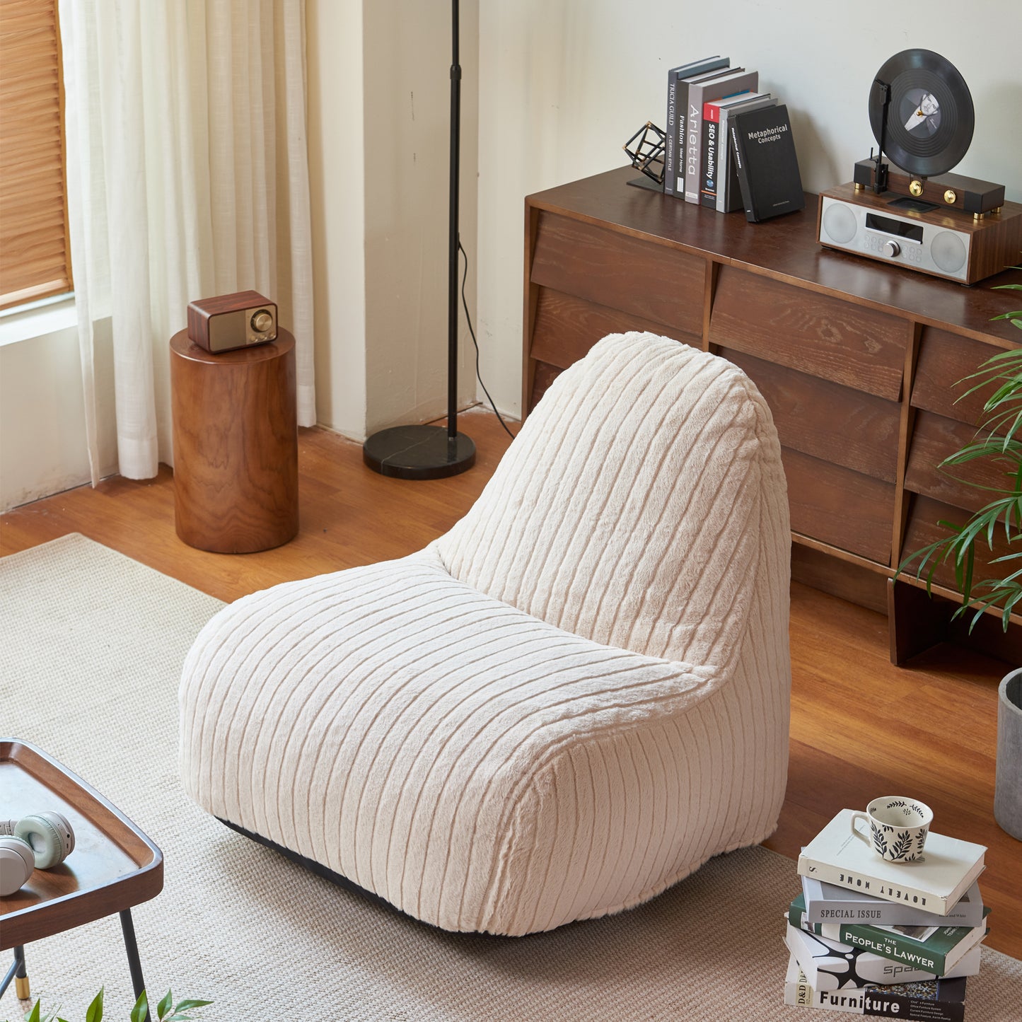Shell-Shaped Bean Bag Chair – For Adults and Kids, Available in 4 Colors