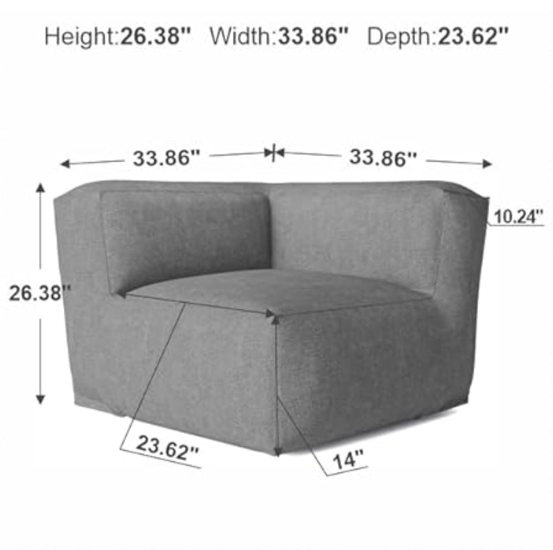 Nimbus Modular Corner Chair – Available in Light Grey & Dark Grey