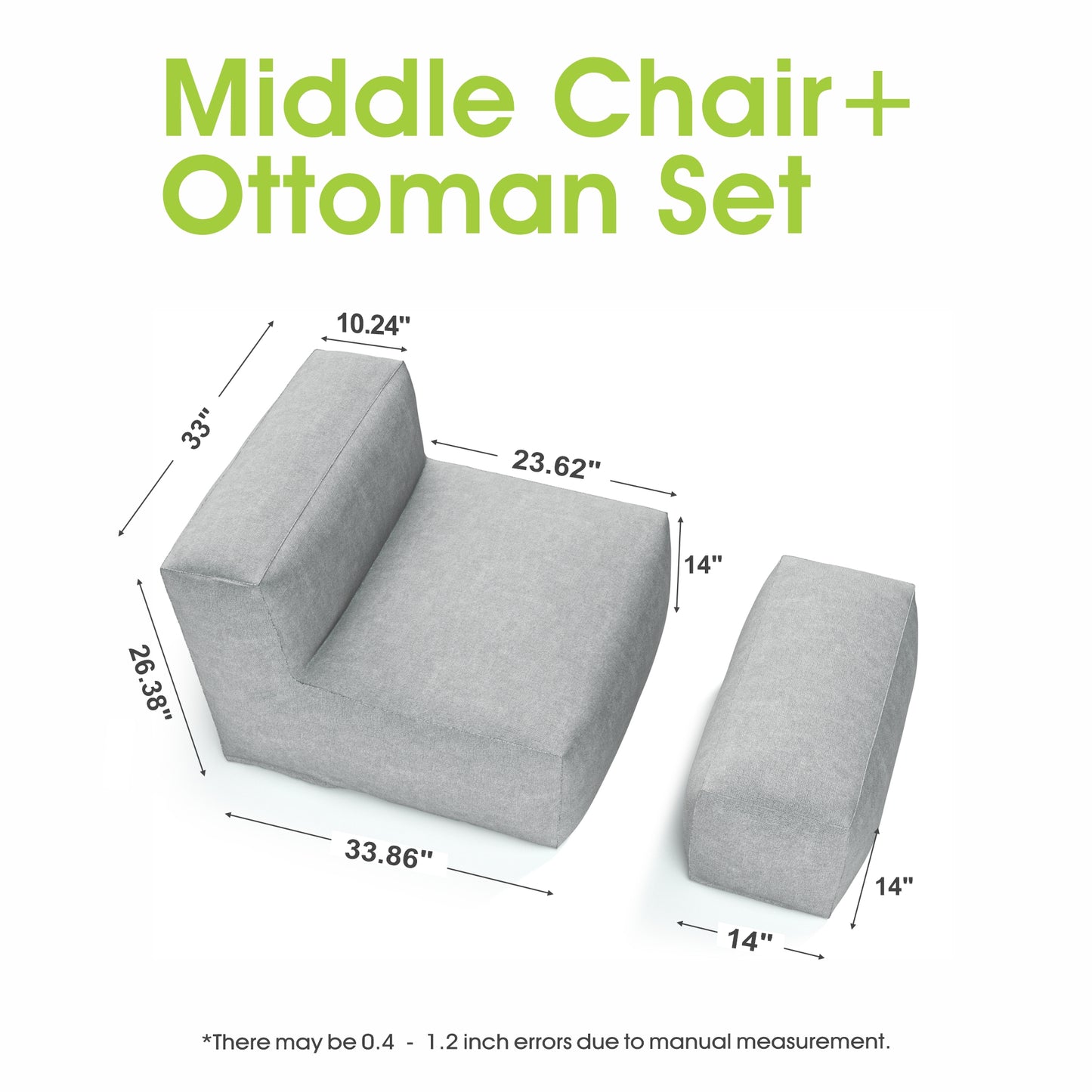 Indoor Lounge Chair with Ottoman Minimalist Design – Nimbus Modular Collection