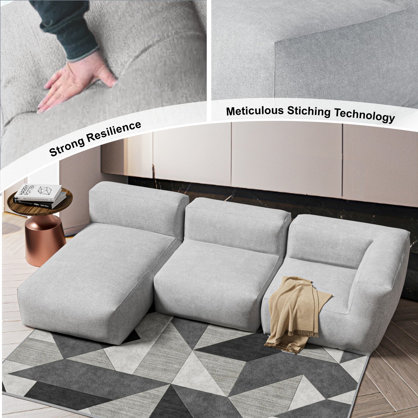 Modular High Density Foam Sofa Set Contemporary Design - Nimbus Modular Collection