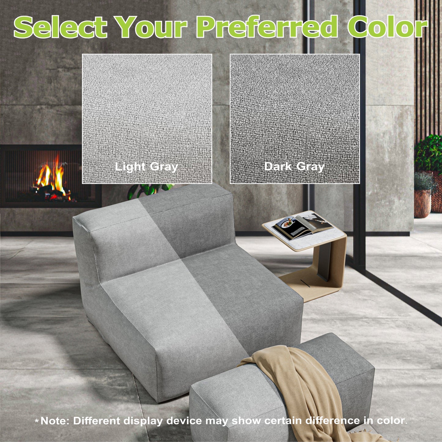 Indoor Lounge Chair with Ottoman Minimalist Design – Nimbus Modular Collection