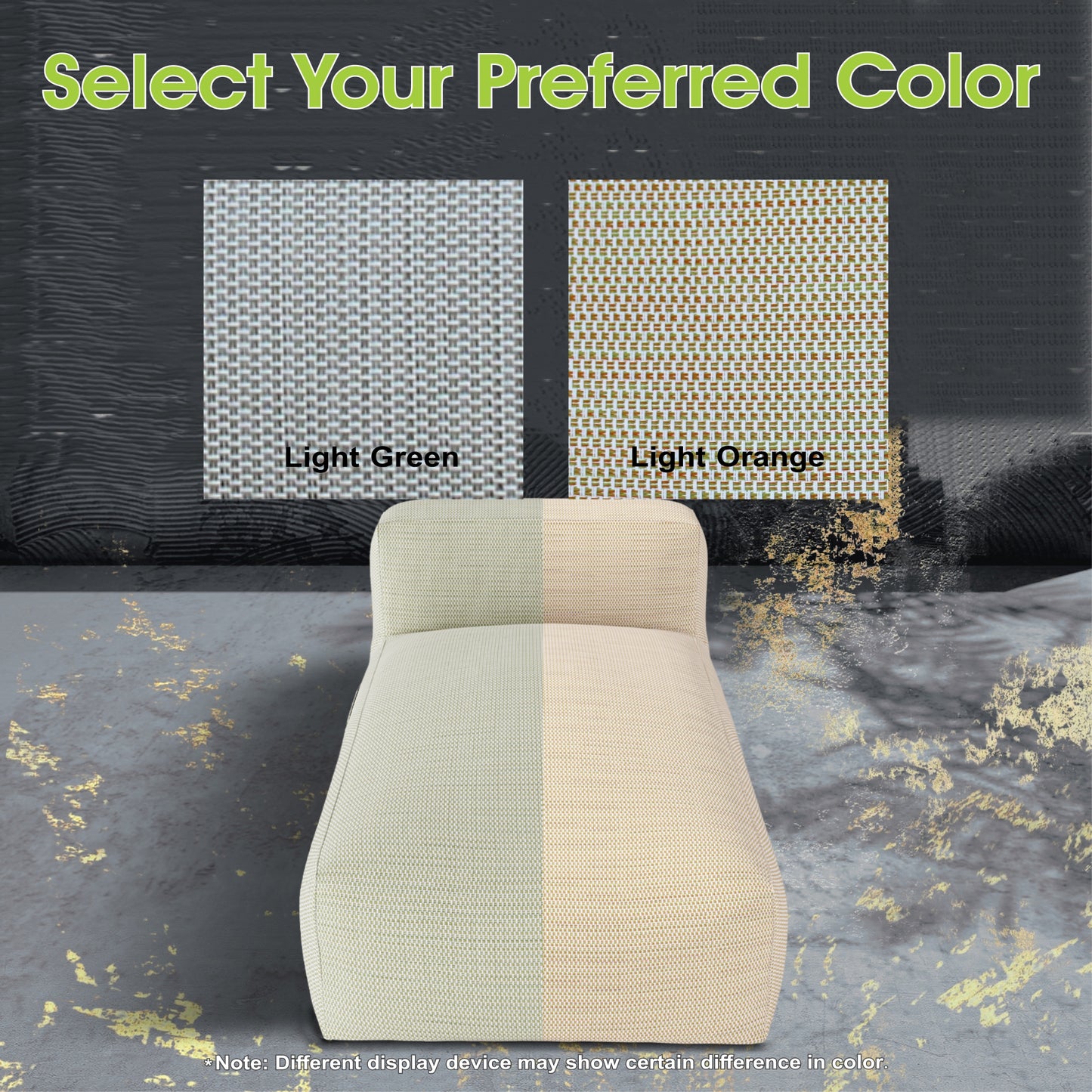 Outdoor Lounge Chair with Olefin Water-Repellent Fabric – Available in Two Sizes & Colors
