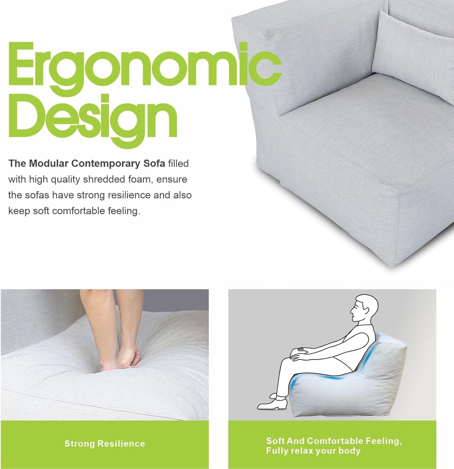 Solara Corner Chair - Outdoor Modular Corner Chair with High-Density Foam