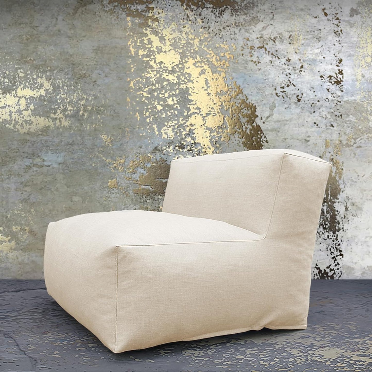 Solara Middle Chair - Outdoor Modular Armless Chair with High-Density Foam