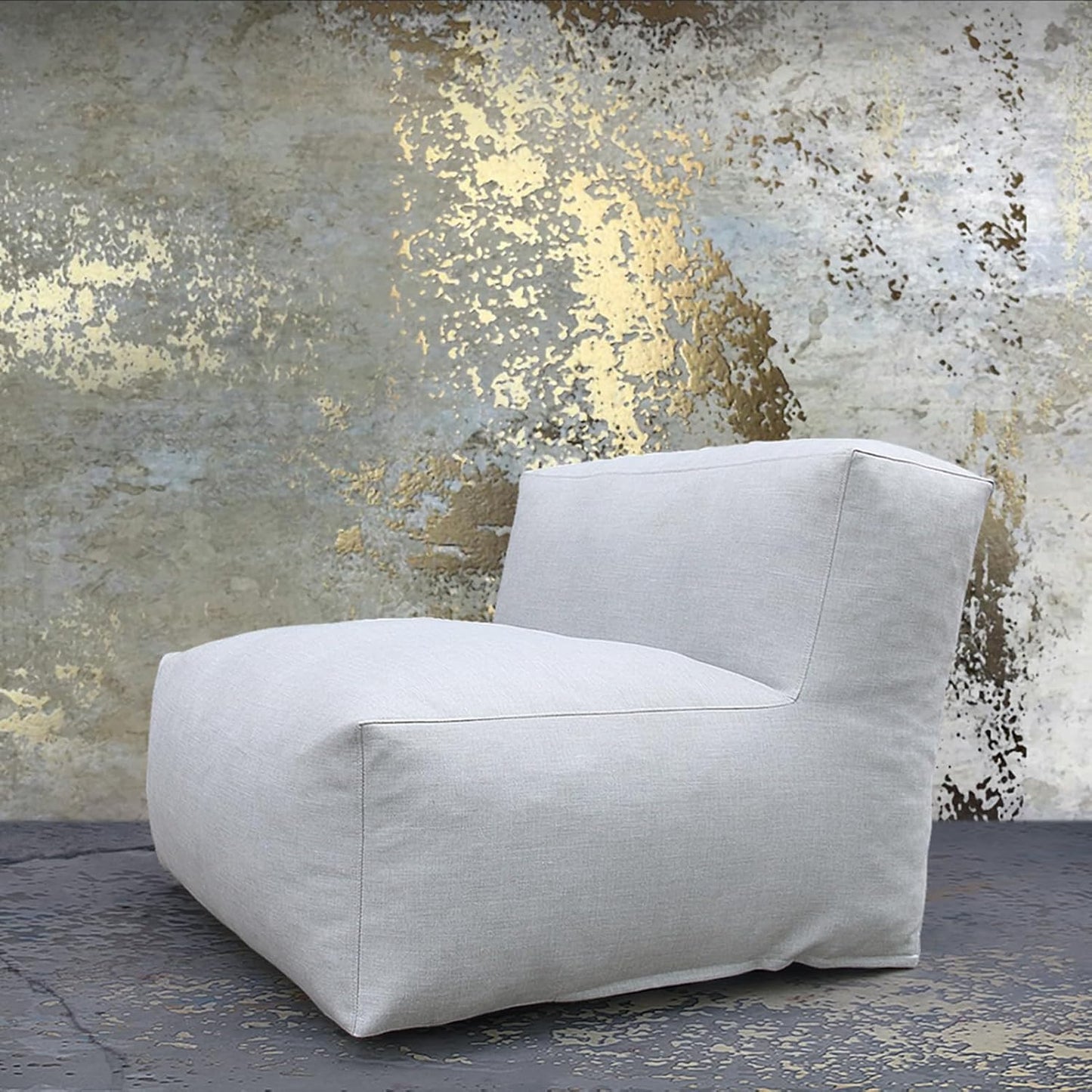Solara Middle Chair - Outdoor Modular Armless Chair with High-Density Foam