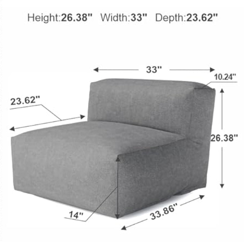 Nimbus Modular Middle Chair – Available in Light Grey & Dark Grey